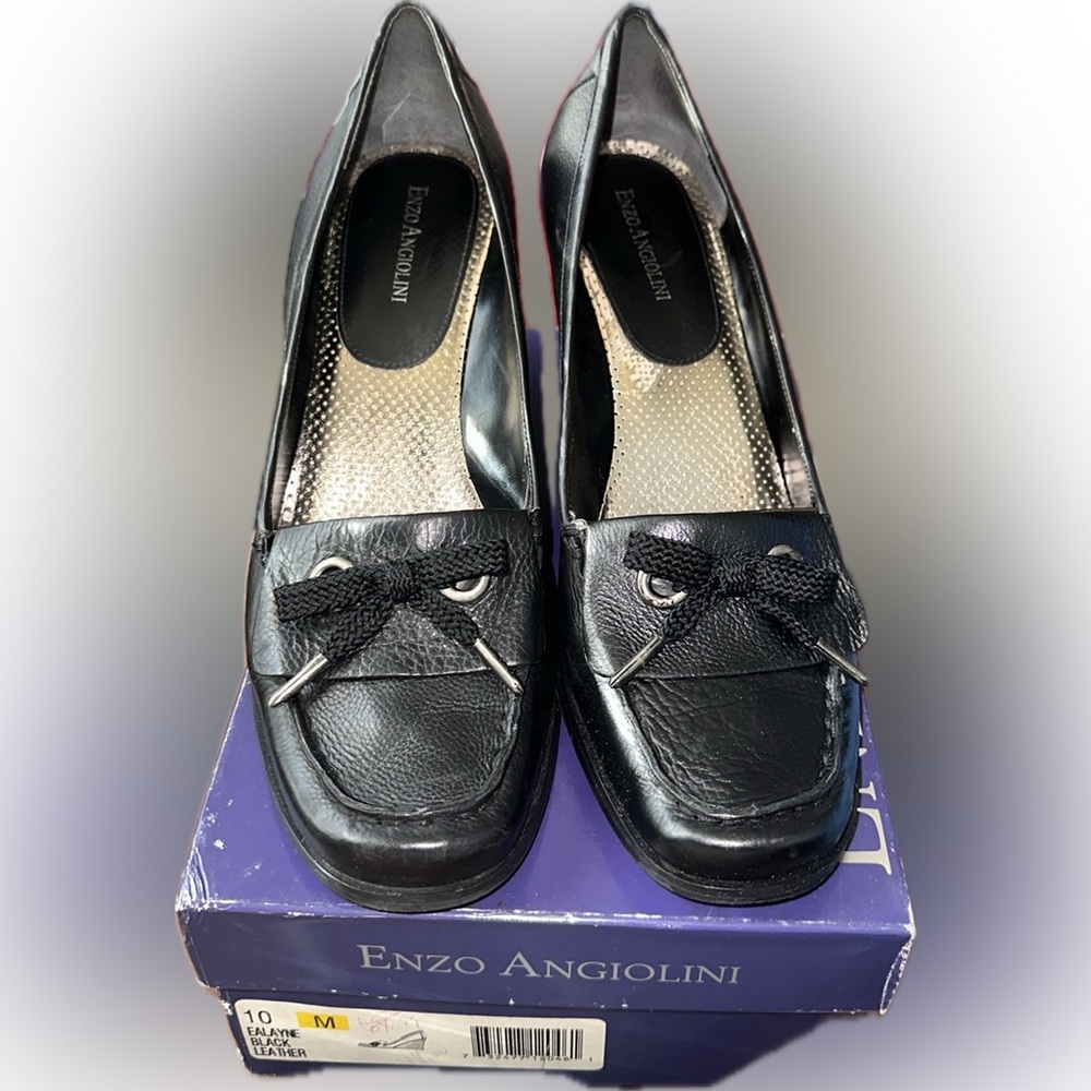 Enzo Angioloni Black leather Heels